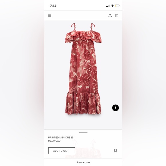 Zara off the shoulder dress - Picture 3 of 4